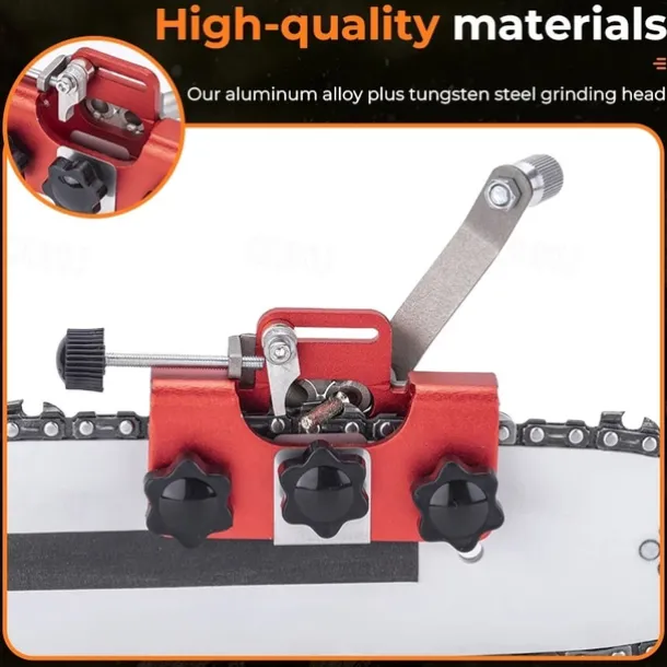 Chain-saw Chain Sharpening Fixture - Easy-to-Use Stainless Steel Jig for Precision Grinding - Quick and Accurate Sharpener Tool for Chain Maintenance