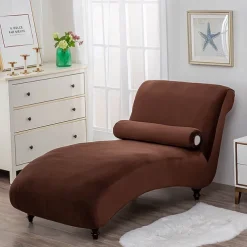 Chaise Lounge Cover Velvet Luxury Slipcovers for Living Room Indoor Stretch Slipcover for Chaise Lounge Ultra Soft Machine Washable