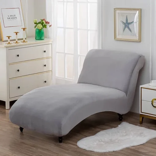 Chaise Lounge Cover Velvet Luxury Slipcovers for Living Room Indoor Stretch Slipcover for Chaise Lounge Ultra Soft Machine Washable