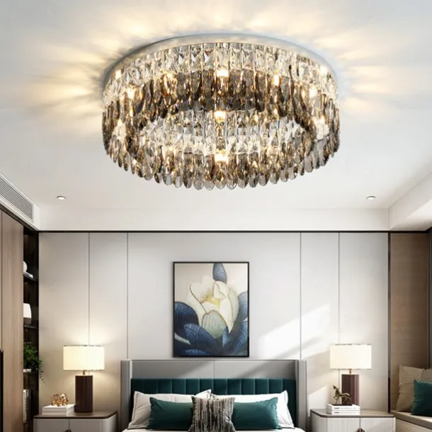Chandelier 60/80cm LED Crystal Ceiling Light Circle Design Unique Design Flush Mount Lights Stainless Steel LED Nordic Style 110-240V