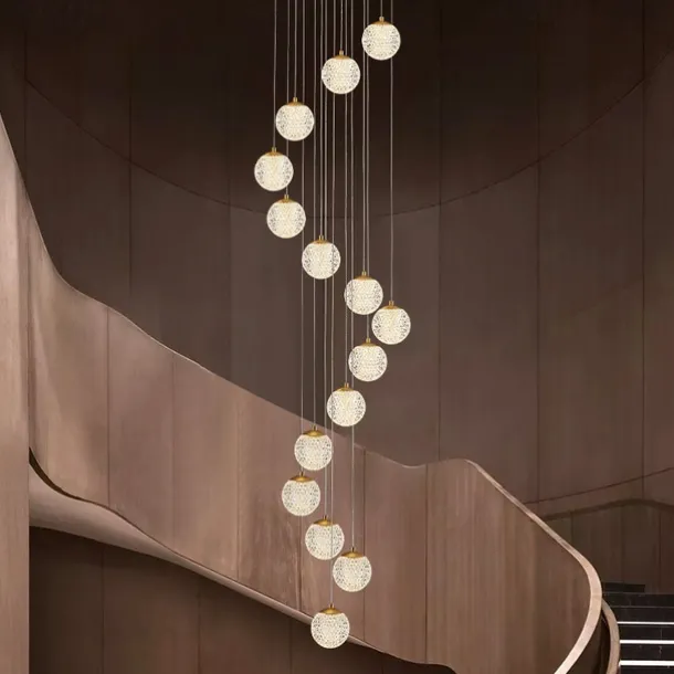 Chandelier LED Pendant Light Globe Design Cluster Design Copper Formal Style Modern 10 15 20 Heads 220-240V 110-120V