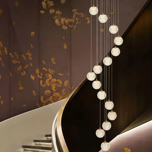 Chandelier LED Pendant Light Globe Design Cluster Design Copper Formal Style Modern 10 15 20 Heads 220-240V 110-120V