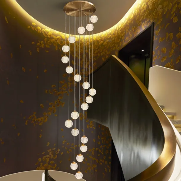 Chandelier LED Pendant Light Globe Design Cluster Design Copper Formal Style Modern 10 15 20 Heads 220-240V 110-120V