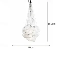 Chandelier Light Modern Design Bubble Ball 40/50cm Chandeliers Art Decor Glass Chanddelier Light Fixture Dinning Room/Living Room Suspension LED Lamp 110-240V
