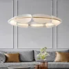 Chandelier Lighting 3 Color 60cm Acrylic Pendant Lamp Living Room Bedroom Dining Room Coffee Store Bar Hotel Decorate Fixtures Pearl Necklace Shape Hanging Light 110-240V