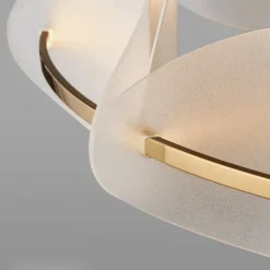 Chandelier Lighting 3 Color 60cm Acrylic Pendant Lamp Living Room Bedroom Dining Room Coffee Store Bar Hotel Decorate Fixtures Pearl Necklace Shape Hanging Light 110-240V