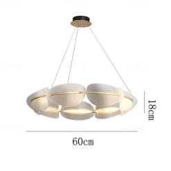 Chandelier Lighting 3 Color 60cm Acrylic Pendant Lamp Living Room Bedroom Dining Room Coffee Store Bar Hotel Decorate Fixtures Pearl Necklace Shape Hanging Light 110-240V
