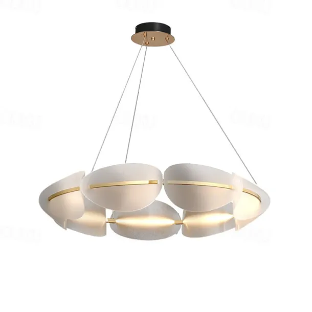 Chandelier Lighting 3 Color 60cm Acrylic Pendant Lamp Living Room Bedroom Dining Room Coffee Store Bar Hotel Decorate Fixtures Pearl Necklace Shape Hanging Light 110-240V