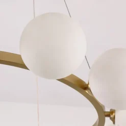 Chandelier Pendant Lighting Gold Copper with Glass Globes Classic Vintage Sputnik Ceiling Light Fixture for Kitchen Living Room Dining Room Bedroom Farmhouse