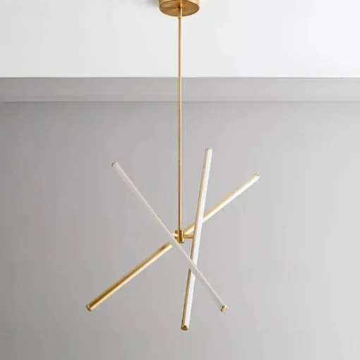 Chandeliers LED Sputnik Chandelier Dia68CM Aluminum Frame Black Painted Finishes for Living Room Bedroom Coffee Bar Warm WhiteWhite Light
