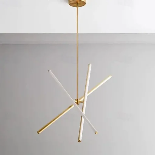 Chandeliers LED Sputnik Chandelier Dia68CM Aluminum Frame Black Painted Finishes for Living Room Bedroom Coffee Bar Warm WhiteWhite Light