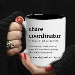 Chaos Coordinator Mug - Portable Coffee Mugs 11 Oz Boss Lady Gifts For Women Boss Mug Unique Gifts For Women Cool Gifts For Coworkers Teacher Appreciation Gifts