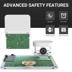 Charging Station 15 W Output Power Wireless Charging Station MSDS UN38.3 RoHs Fast Wireless Charging 5 in 1 Digital Clock For Apple Watch Cellphone AirPods 2 / AirPods Pro