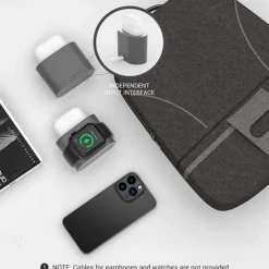 Charging Station 15 W Output Power Wireless Charging Station MSDS UN38.3 RoHs Fast Wireless Charging 5 in 1 Digital Clock For Apple Watch Cellphone AirPods 2 / AirPods Pro