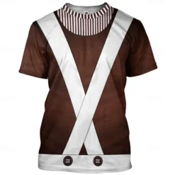 Charlie and the Chocolate Factory Willy Wonka Oompa Loompa T-shirt Cartoon Manga Print 3D Graphic For Couple's Men's Women's Adults' Carnival Masquerade 3D Print Party Casual Daily