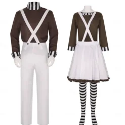 Charlie and the Chocolate Factory Wonka Oompa Loompa Cosplay Costume Cosplay Movie Cosplay for Men's Women's Adults' Carnival Masquerade