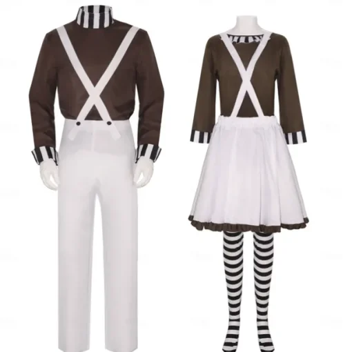 Charlie and the Chocolate Factory Wonka Oompa Loompa Cosplay Costume Cosplay Movie Cosplay for Men's Women's Adults' Carnival Masquerade