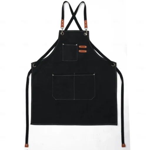 Chef Apron For Women and Men, Kitchen Cooking Apron, Personalised Gardening Apron with Pockets,Adjustable Strap For Carpenters, Mechanics, Painters