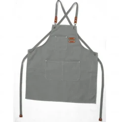 Chef Apron For Women and Men, Kitchen Cooking Apron, Personalised Gardening Apron with Pockets,Adjustable Strap For Carpenters, Mechanics, Painters