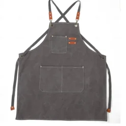 Chef Apron For Women and Men, Kitchen Cooking Apron, Personalised Gardening Apron with Pockets,Adjustable Strap For Carpenters, Mechanics, Painters