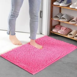 Chenille Bath Mat Non-slip Bathroom Rug,Anti-slip Floor Mats Door Mat Anti-slip Bathroom Rug Kitchen Carpets Doormats Floor Mat For Living Room,Bathroom