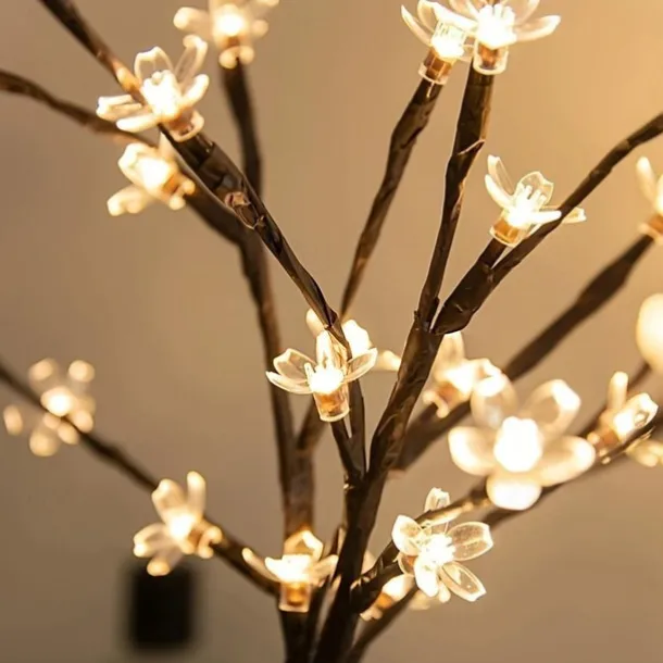 Cherry Blossom Tree Landscape Lighting Home Garden Decoration Wedding Birthday Christmas Festival Party Indoor Outdoor Warm White