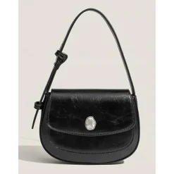 Chic White Leather Shoulder Bag for Women - Stylish Small Crossbody Bag for Casual and Formal Outfits