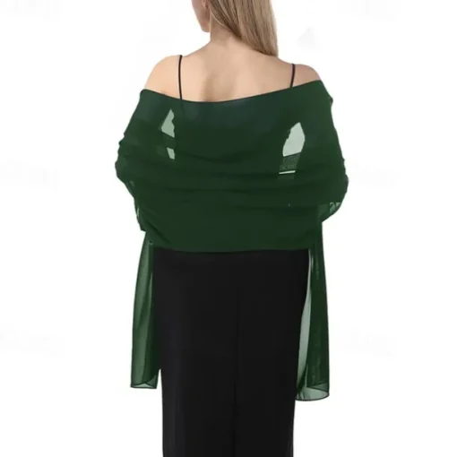 Chiffon Shawls and Wraps for Evening Dresses Women Elegant Soft Scarf Bridal Scarve Wedding Stole