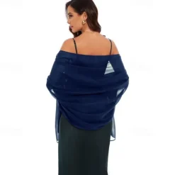 Chiffon Shawls and Wraps for Evening Dresses Women Elegant Soft Scarf Bridal Scarve Wedding Stole