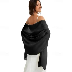 Chiffon Shawls and Wraps for Evening Dresses Women Elegant Soft Scarf Bridal Scarve Wedding Stole
