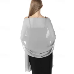 Chiffon Shawls and Wraps for Evening Dresses Women Elegant Soft Scarf Bridal Scarve Wedding Stole