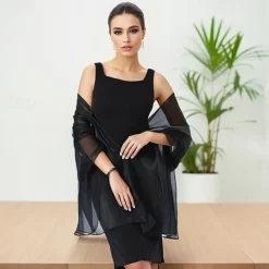 Chiffon Shawls and Wraps for Evening Dresses Women Elegant Soft Scarf Bridal Scarve Wedding Stole