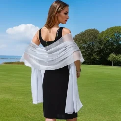 Chiffon Shawls and Wraps for Evening Dresses Women Elegant Soft Scarf Bridal Scarve Wedding Stole