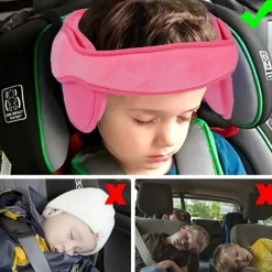 Child Head Support For Car Seats -Safe Head & Neck Pillow Support Solution For Front Facing Car Seats And High Back Boosters Baby & Kids