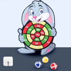 Children Cartoon Animal Dart Board Sticky Ball Rabbit Family Interactive Educational Toy Festival Gift for Christmas Gifts