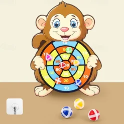 Children Cartoon Animal Dart Board Sticky Ball Rabbit Family Interactive Educational Toy Festival Gift for Christmas Gifts