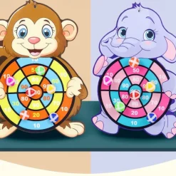 Children Cartoon Animal Dart Board Sticky Ball Rabbit Family Interactive Educational Toy Festival Gift for Christmas Gifts