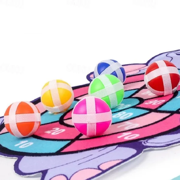 Children Cartoon Animal Dart Board Sticky Ball Rabbit Family Interactive Educational Toy Festival Gift for Christmas Gifts