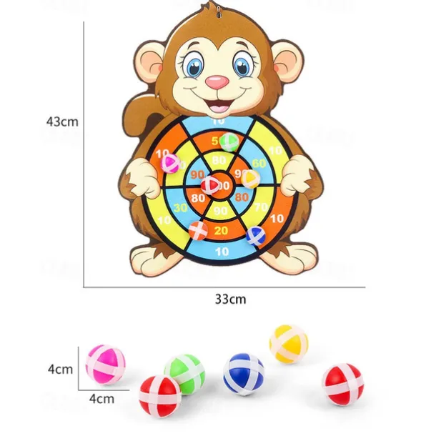 Children Cartoon Animal Dart Board Sticky Ball Rabbit Family Interactive Educational Toy Festival Gift for Christmas Gifts