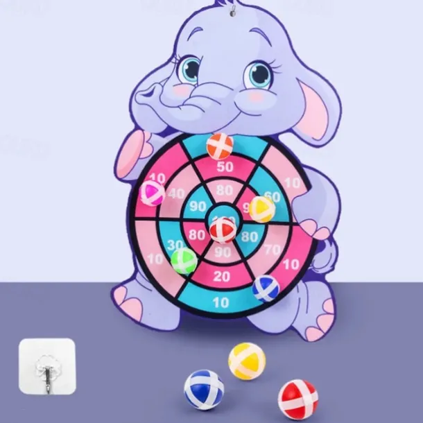 Children Cartoon Animal Dart Board Sticky Ball Rabbit Family Interactive Educational Toy Festival Gift for Christmas Gifts
