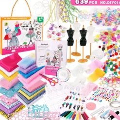 Children's Clothing Design Sewing Set for 6-12 Year Old Girls Enlightenment DIY Handmade Creative Production of Children's Clothing Toys