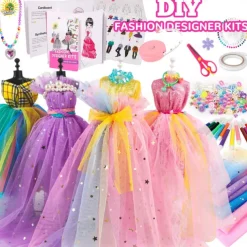 Children's Clothing Design Sewing Set for 6-12 Year Old Girls Enlightenment DIY Handmade Creative Production of Children's Clothing Toys