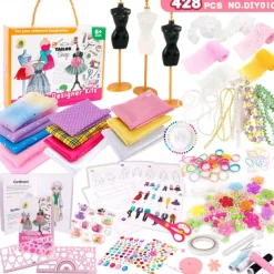 Children's Clothing Design Sewing Set for 6-12 Year Old Girls Enlightenment DIY Handmade Creative Production of Children's Clothing Toys