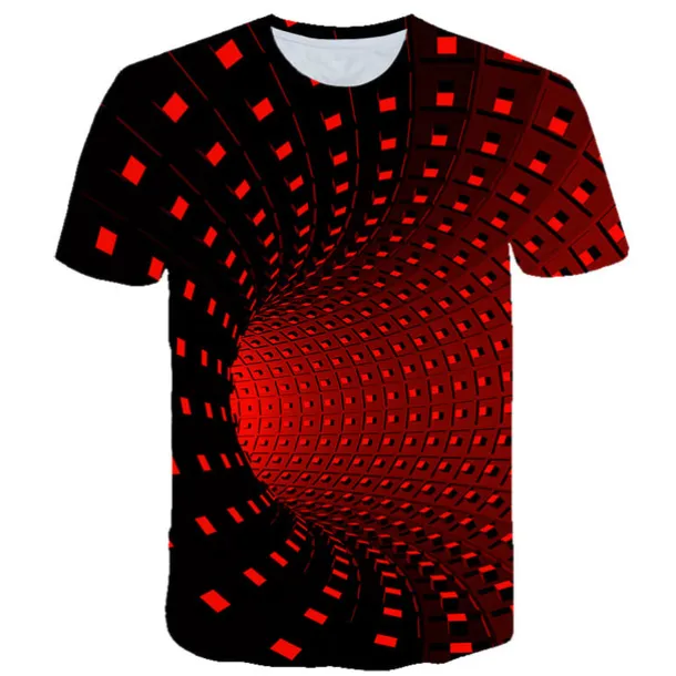 Children's Day Boys 3D Graphic Optical Illusion T shirt Tee Short Sleeve 3D Print Summer Sports Streetwear Punk & Gothic Polyester Kids 3-12 Years Daily