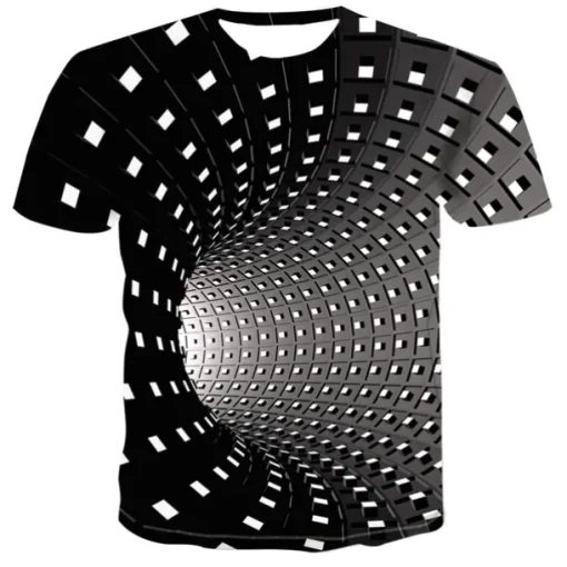 Children's Day Boys 3D Graphic Optical Illusion T shirt Tee Short Sleeve 3D Print Summer Sports Streetwear Punk & Gothic Polyester Kids 3-12 Years Daily