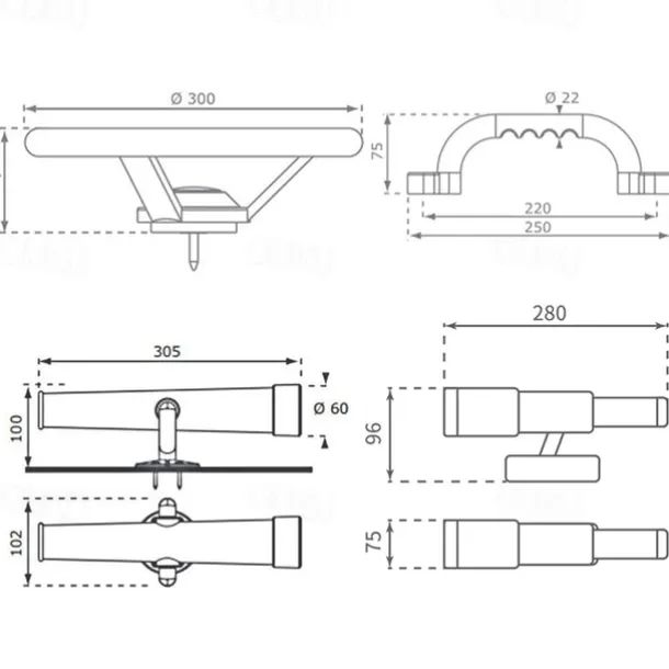 Children's toy set combination round steering wheel plastic telescope sounding horn bell toy accessories