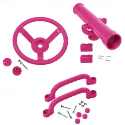 Children's toy set combination round steering wheel plastic telescope sounding horn bell toy accessories