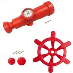 Children's toy set combination round steering wheel plastic telescope sounding horn bell toy accessories