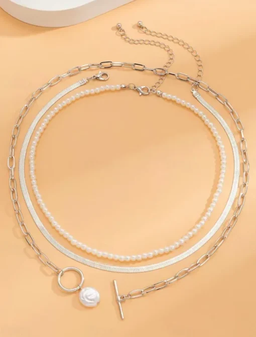 Choker Necklace Chrome Women's Punk Fashion Layered irregular Necklace For Wedding Valentine's Day Street