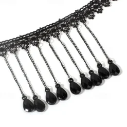 Choker Necklace Lace Tattoo Choker Punk Goth Fashion Gothic Lolita Jewelry Retro Vintage Style Lace Up Artificial Gemstones Lace Alloy Women's Girls' Costume Jewelry